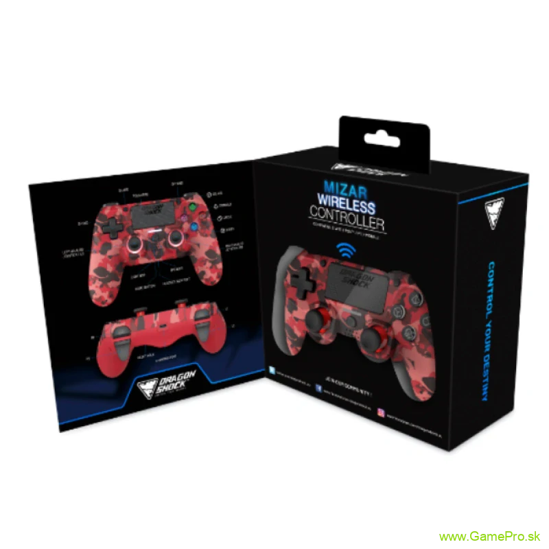 Dragonshock Mizar Wireless Controller Red Camo (PS4/PC)