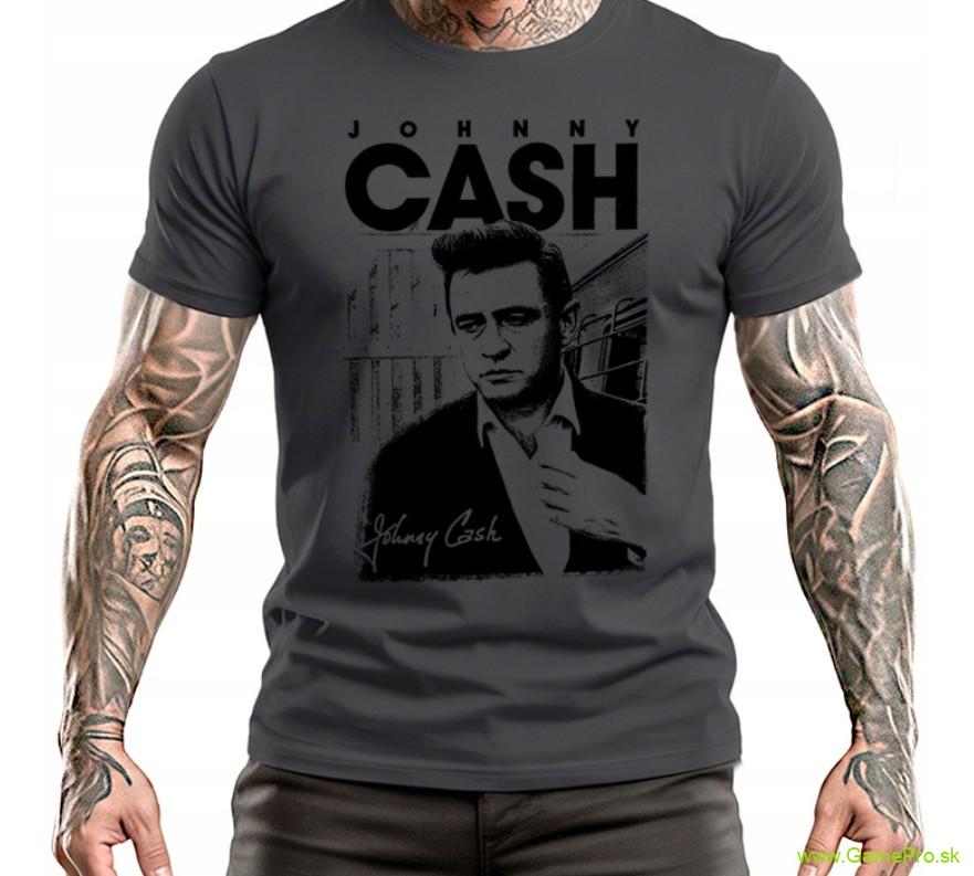 Johnny Cash - Signature Portrait (Anthracite) (tričko)
