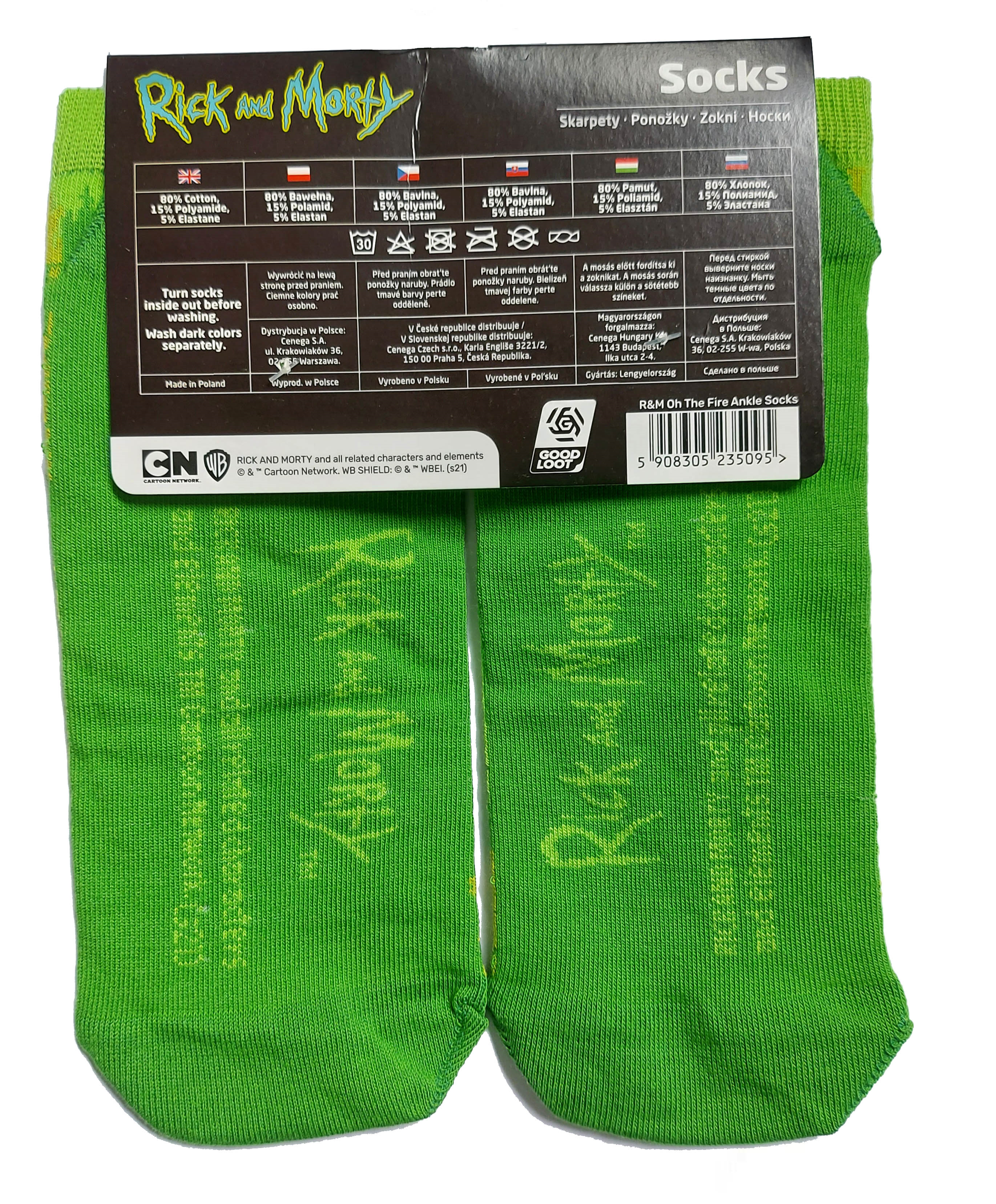 Rick and Morty ponožky Fire