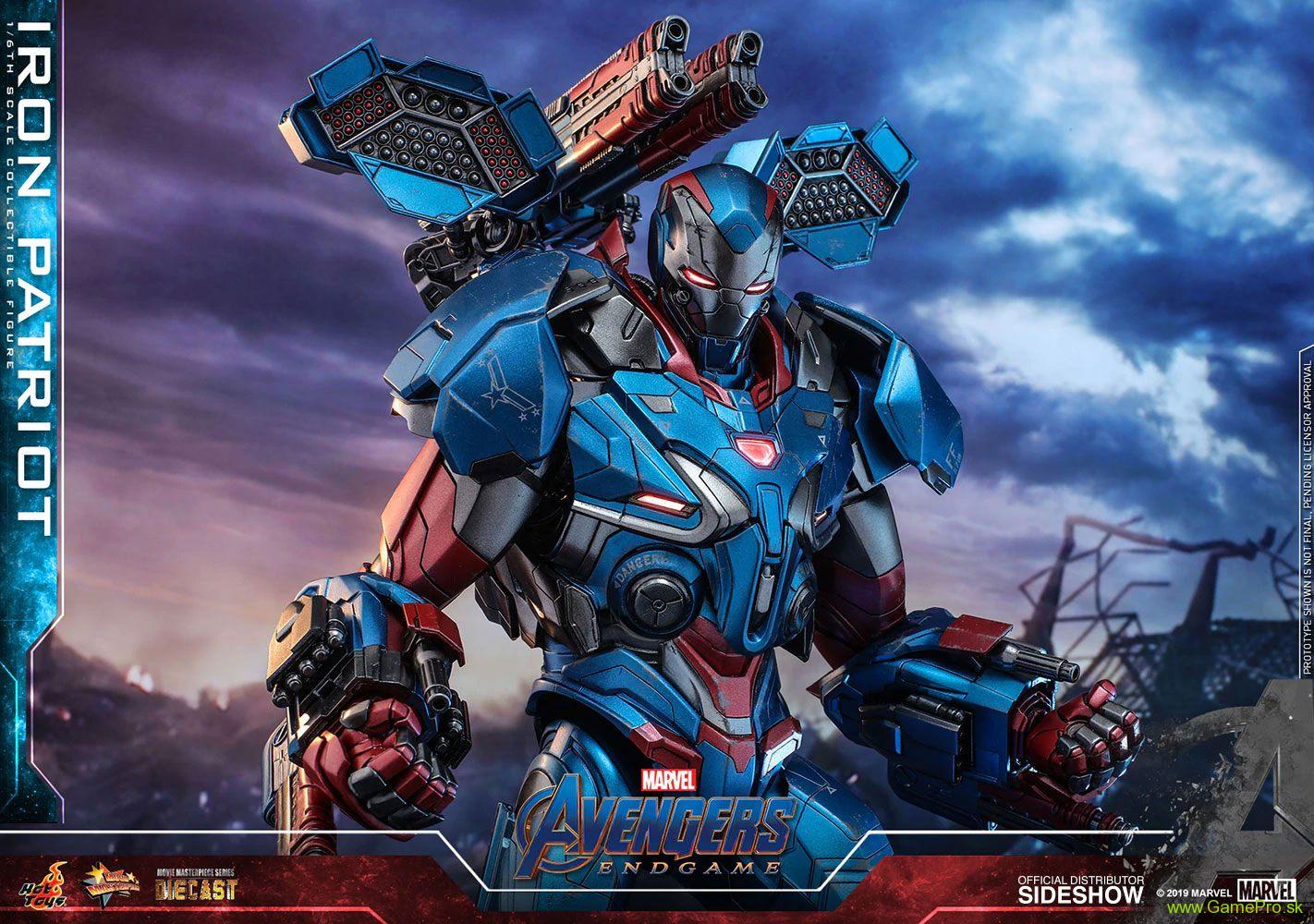 Avengers Endgame Movie Masterpiece Series Diecast akčná figúrka 1/6 Iron Patriot 32 cm