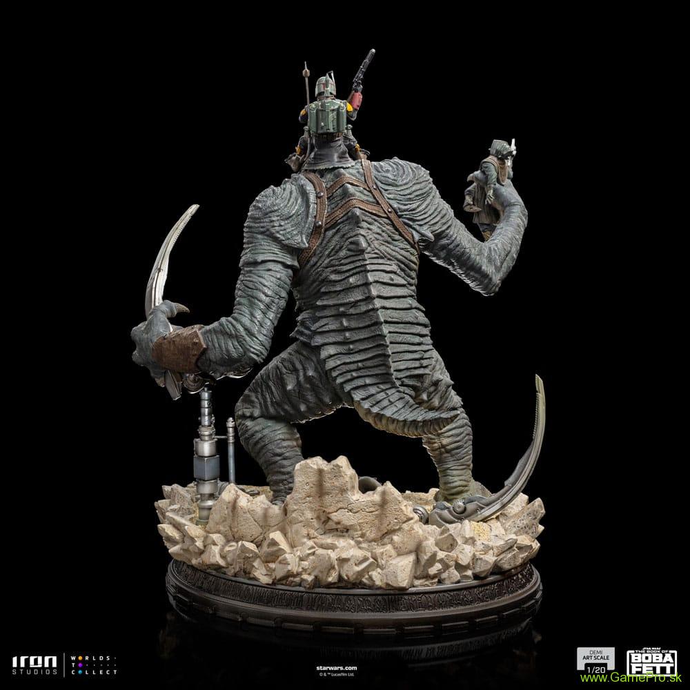 Book of Boba Fett Demi Art Scale socha 1/20 Boba Fett and Rancor 38 cm