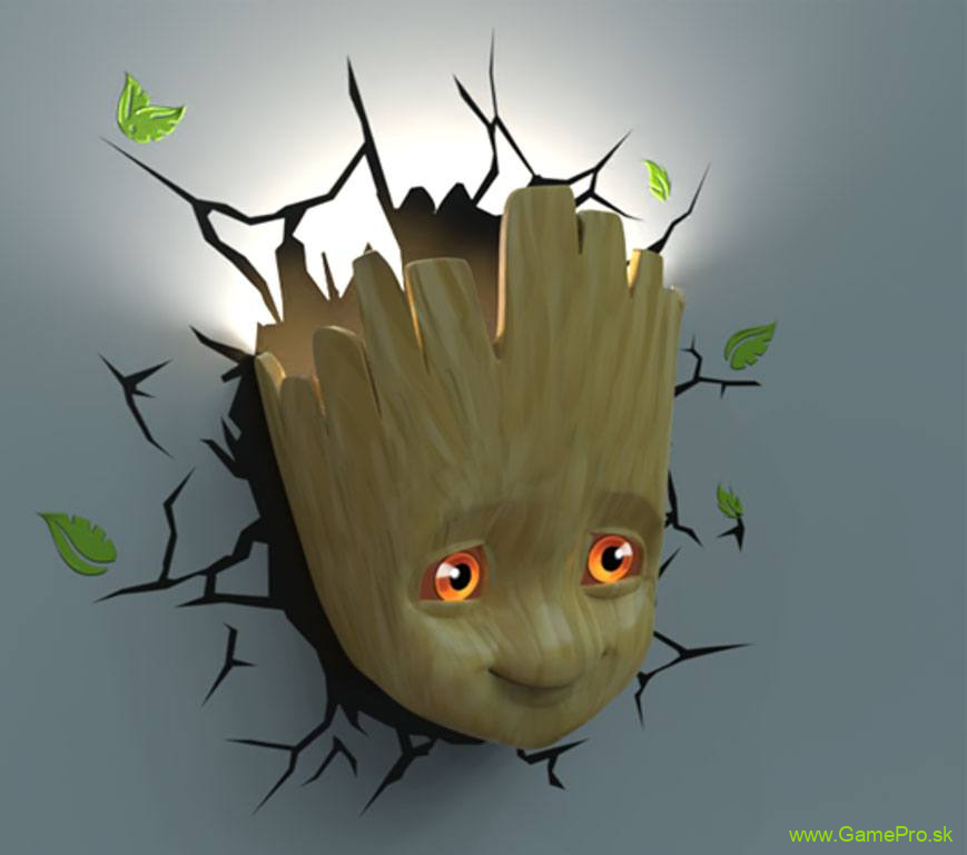 Marvel 3D LED lampa Baby Groot Face