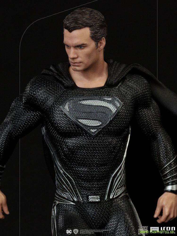 Zack Snyders Justice League Art Scale socha 1/10 Superman Black Suit 30 cm