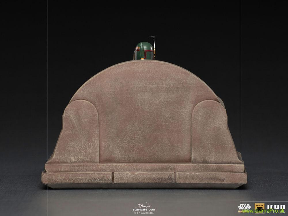 Star Wars The Mandalorian Deluxe Art Scale socha 1/10 Boba Fett on Throne 18 cm