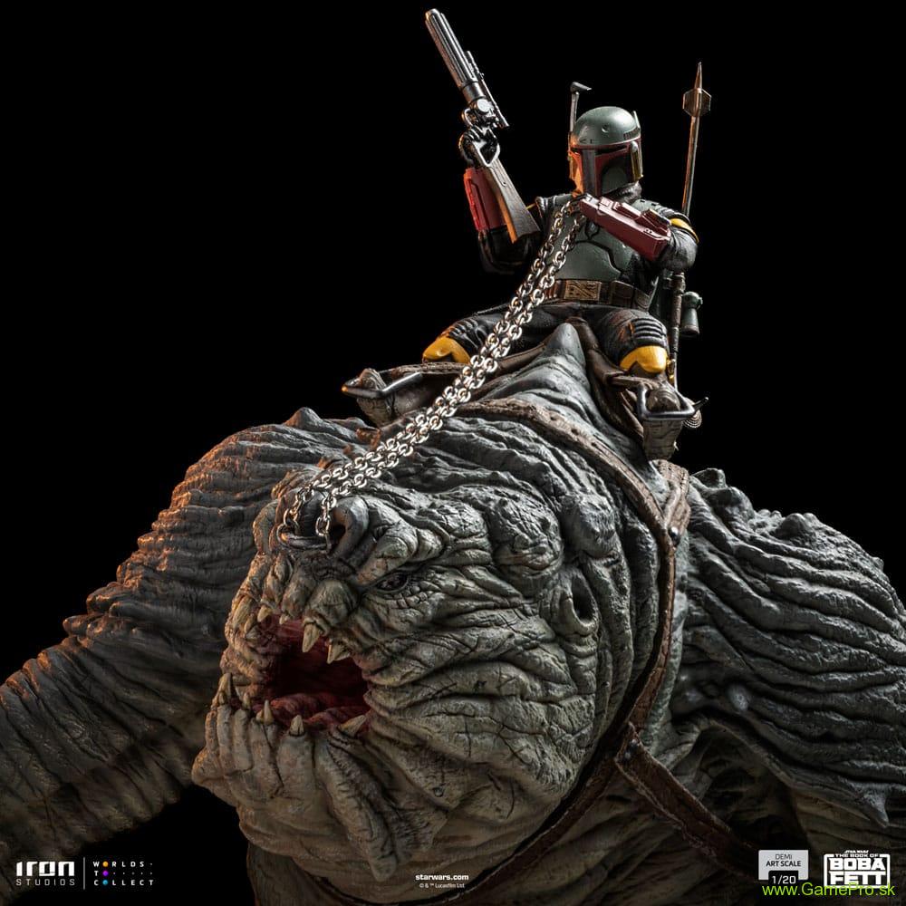 Book of Boba Fett Demi Art Scale socha 1/20 Boba Fett and Rancor 38 cm