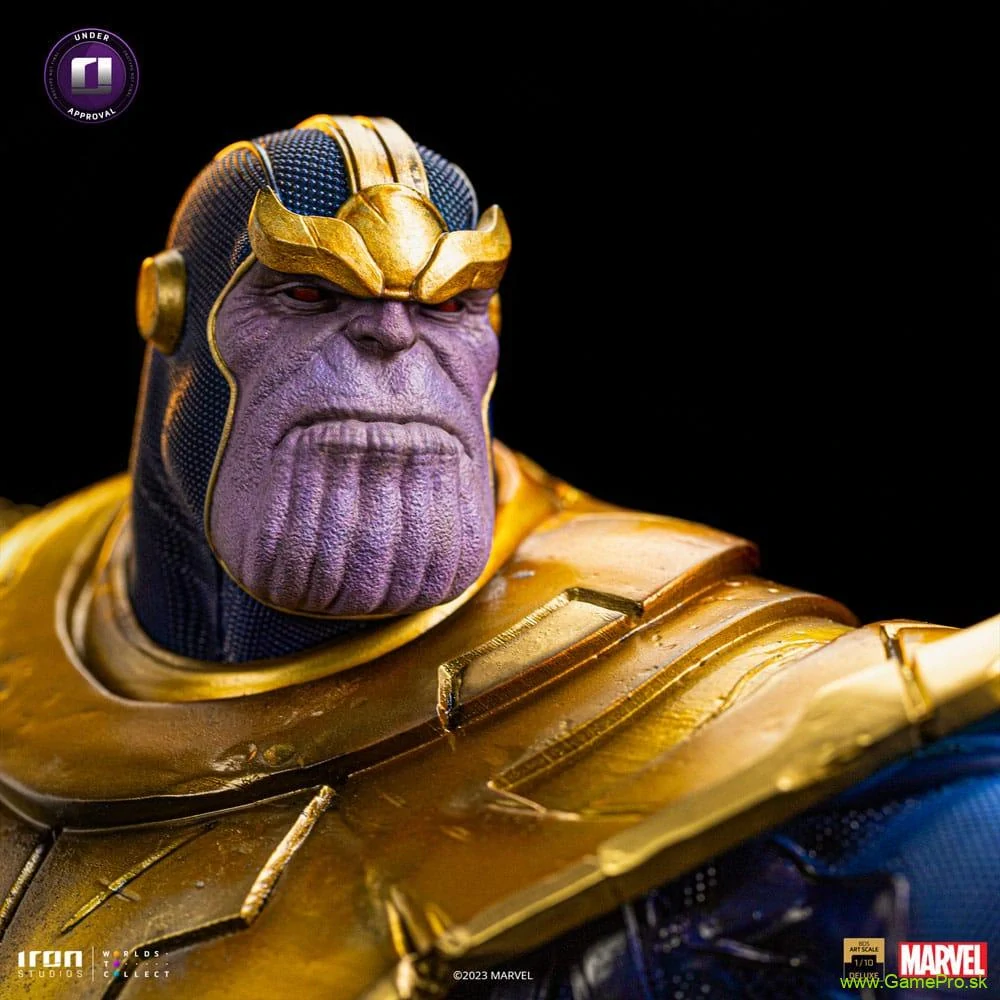 Marvel Deluxe BDS Art Scale socha 1/10 Thanos Infinity Gaunlet Diorama 42 cm