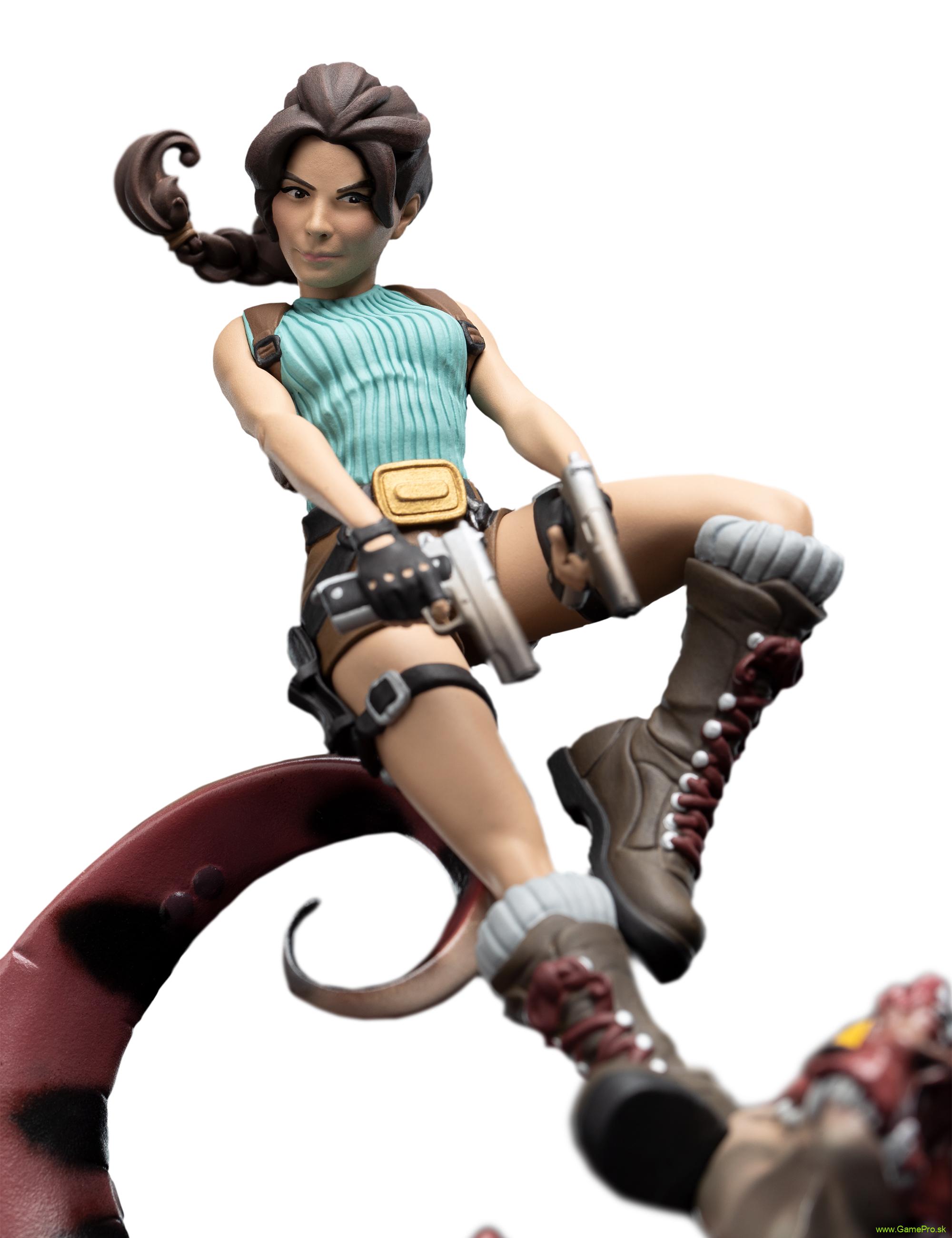 Tomb Raider Mini socha Lara Croft and Raptor 25 cm