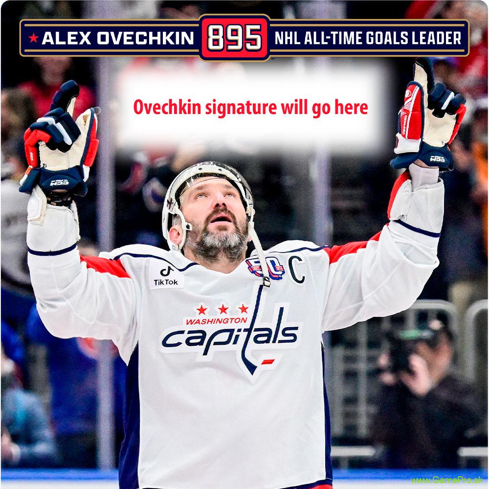 Alex Ovechkin socha All-Time Goals Leader (s podpisom) 36 cm