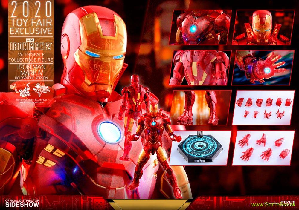 Iron Man 2 MM akčná figúrka 1/6 Iron Man Mark IV (Holographic Version) 2020 Toy Fair Exclusive 30 cm