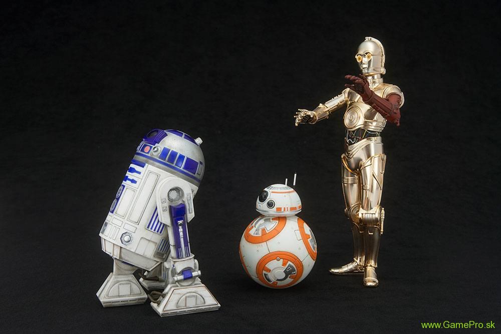 Star Wars Episode 7 PVC Statue 3-Pack 1/10 C-3PO and R2-D2 and BB-8