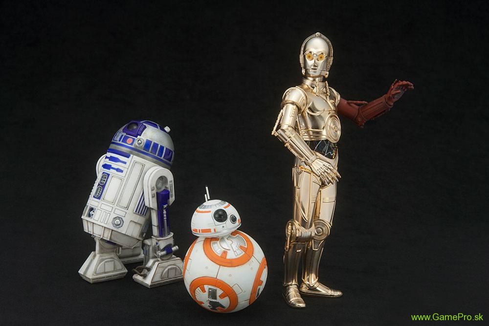 Star Wars Episode 7 PVC Statue 3-Pack 1/10 C-3PO and R2-D2 and BB-8