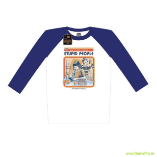 Steven Rhodes Raglan Baseball - Lets Find A Cure For Stupid People (tričko s dlhým rukávom)
