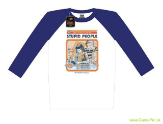 Steven Rhodes Raglan Baseball - Lets Find A Cure For Stupid People (tričko s dlhým rukávom)