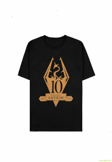 Elder Scrolls V Skyrim - Metallic 10th Anniversary Logo (tričko)