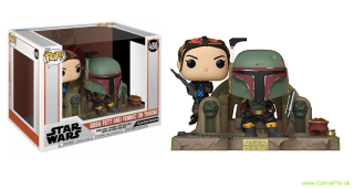 Pop! Star Wars - The Mandalorian - Boba Fett and Fennec on Throne (2-Pack)