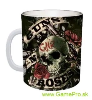 Guns N Roses hrnček Skull and Rose