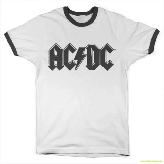 AC/DC Black Logo Retro Ringer (tričko)