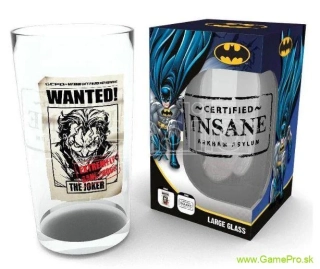 DC Comics pivný pohár Joker Wanted
