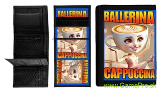 Ballerina Cappuccina Blue Motive Italian Brainrot Meme (peňaženka)