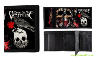 Bullet For My Valentine Crow Skull Rose (peňaženka)