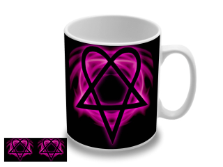 HIM - Pink Heartagram (hrnček)
