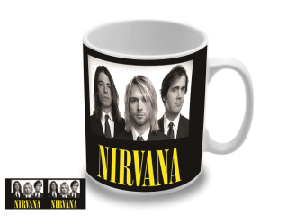 Nirvana - Yellow Logo and Photo (hrnček)
