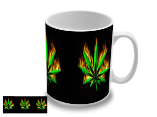 Cannabis motív 2 (hrnček)