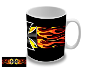Choppers - Flamed Iron Cross (hrnček)