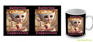 Italian Brainrot Meme - Ballerina Cappuccina (hrnček)