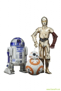Star Wars Episode 7 PVC Statue 3-Pack 1/10 C-3PO and R2-D2 and BB-8