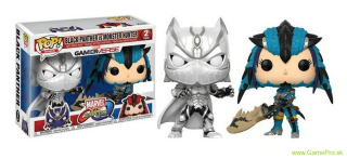 Pop! Games - Marvel vs. Capcom Infinite - 2-Pack Black Panther vs Monster Hunter Silver