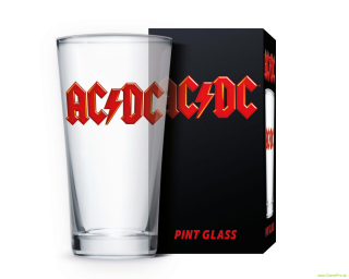 AC/DC pivný pohár Logo
