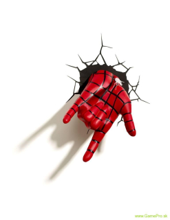 Marvel 3D LED lampa Spiderman Hand